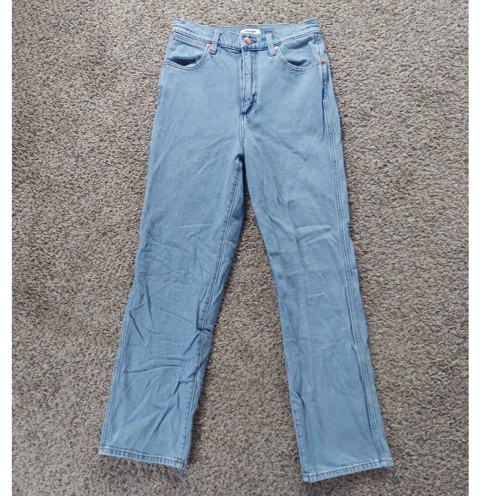Wrangler Jeans Women 28 Light Blue Wild West High Rise Straight Denim 112315165